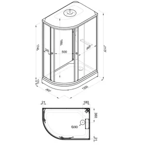 Душевая кабина Triton Коралл Щ0000061818 правая 120x80 см профиль белый стекло мозаика
