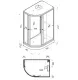 Душевая кабина Triton Коралл Щ0000061818 правая 120x80 см профиль белый стекло мозаика