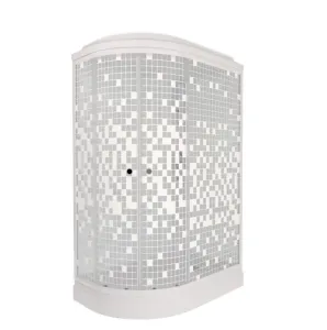 Душевая кабина Triton Коралл Щ0000061818 правая 120x80 см профиль белый стекло мозаика