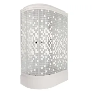 Душевая кабина Triton Коралл Щ0000061820 правая 120x80 см профиль белый стекло мозаика