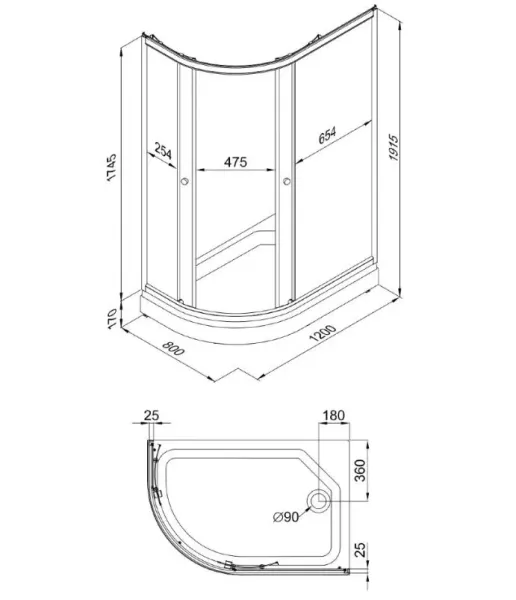 Душевой уголок Triton Коралл Щ0000043490 правый 120x80 см профиль белый стекло мозаика