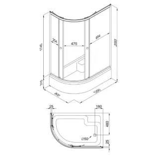 Душевой уголок Triton Коралл Щ0000038529 правый 120x80 см профиль белый стекло мозаика Душевой уголок Triton Коралл Щ0000038529 правый 120x80 см профиль белый стекло мозаика