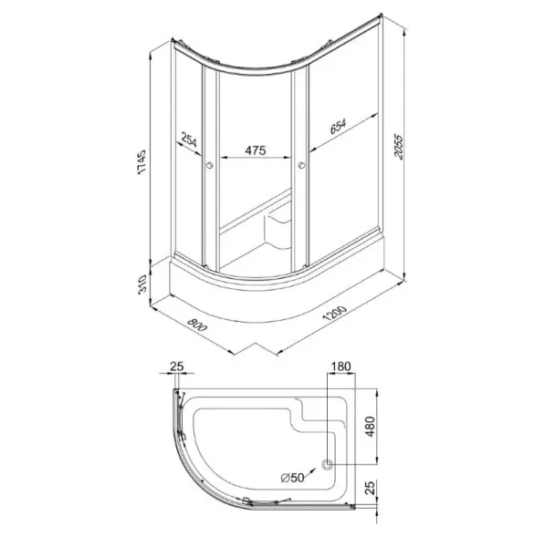 Душевой уголок Triton Коралл Щ0000038529 правый 120x80 см профиль белый стекло мозаика