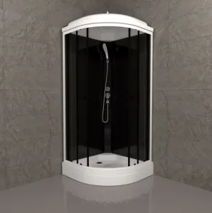Душевая кабина Triton Нова Щ0000062583 88x88 см профиль чёрный стекло тонированное