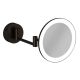 Зеркало косметическое Kludi Vela R 58995N2W с 3-х кратным увеличением и LED-подсветкой сталь оружейная брашированная
