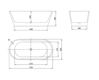 Акриловая ванна Triton Oasis OS-170-80 Щ0000062507 170x80 см белый Акриловая ванна Triton Oasis OS-170-80 Щ0000062507 170x80 см белый