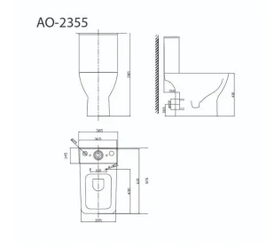 Унитаз напольный Triton-Pro Astro AO-2355 Щ0000058892 белый