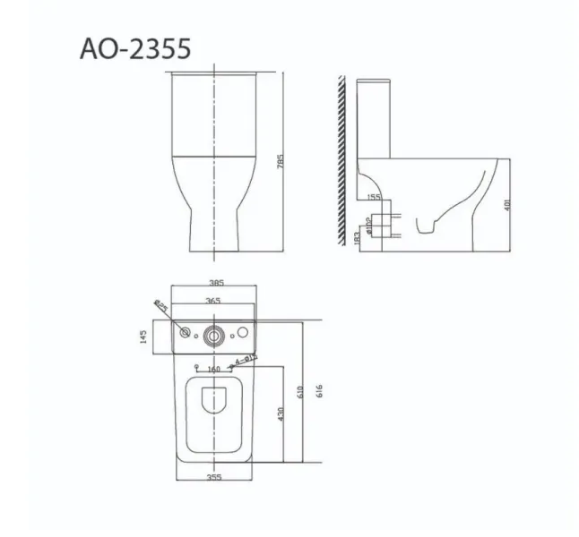 Унитаз напольный Triton-Pro Astro AO-2355 Щ0000058892 белый