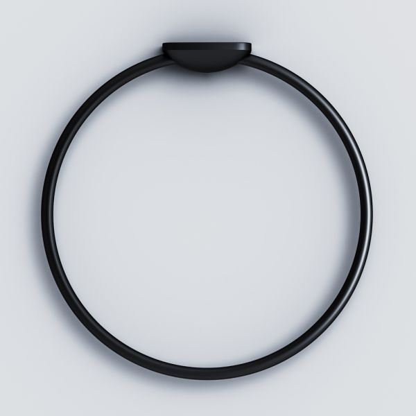 Кольцо для полотенец Am.Pm Inspire 2.0 чёрный матовый A50A34422