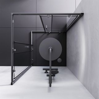 Душевой уголок Am.Pm Gem S 90x90см чёрный матовый W93G-403-090BT Душевой уголок Am.Pm Gem S 90x90см чёрный матовый W93G-403-090BT