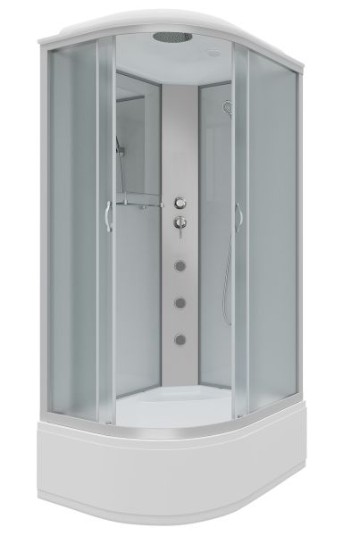 Душевая кабина Niagara NG-2310-14RG с гидромассажем 120x80см серебро/матовое