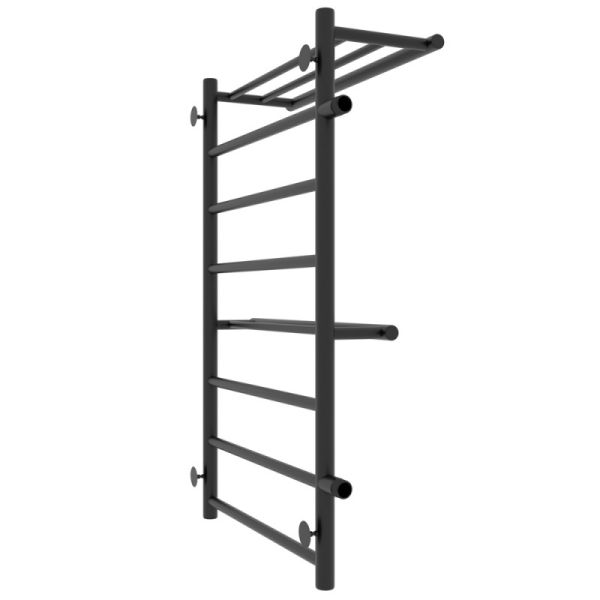 Полотенцесушитель водяной Laris Лавина 73208028ЧМ левый с полками П9 50x80см чёрный матовый