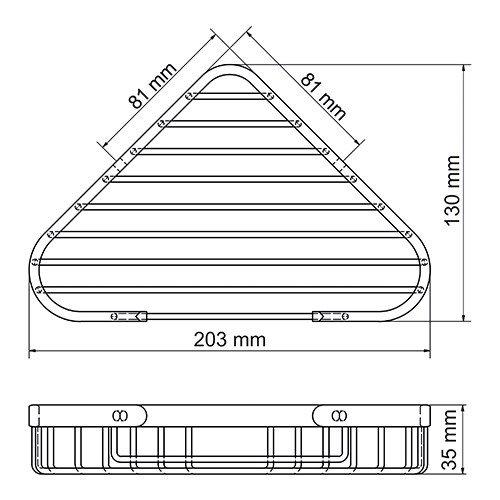 Wasserkraft K-733 Полка металлическая угловая
