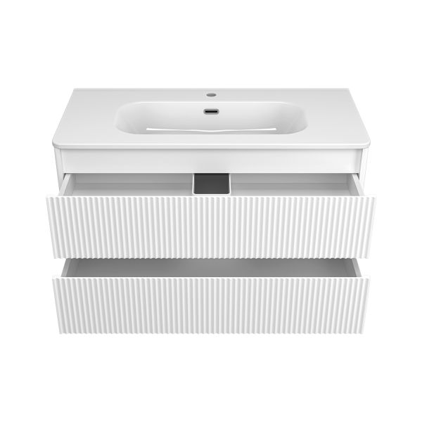 Подвесная тумба под раковину Brevita Riva 100 УТ000026199 белый