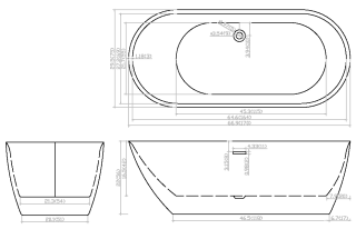 Акриловая ванна Cerutti SPA Como CT7386 отдельностоящая 170x75см