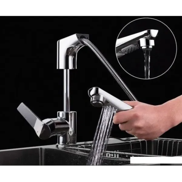 Смеситель для раковины с выдвижным изливом Gappo G1299 хром