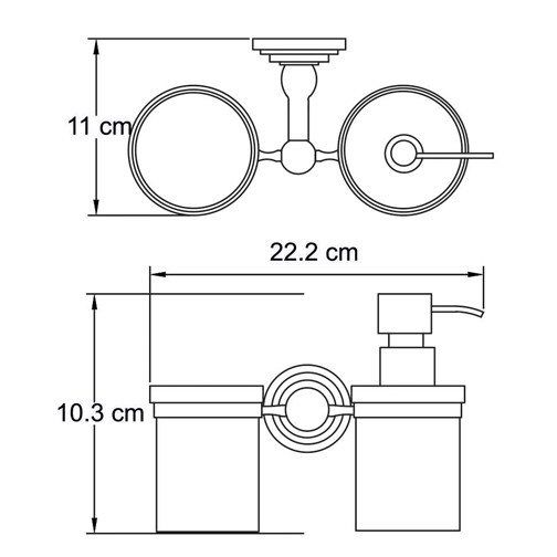 Wasserkraft Isar K-7389 Держатель стакана и дозатора Wasserkraft Isar K-7389 Держатель стакана и дозатора