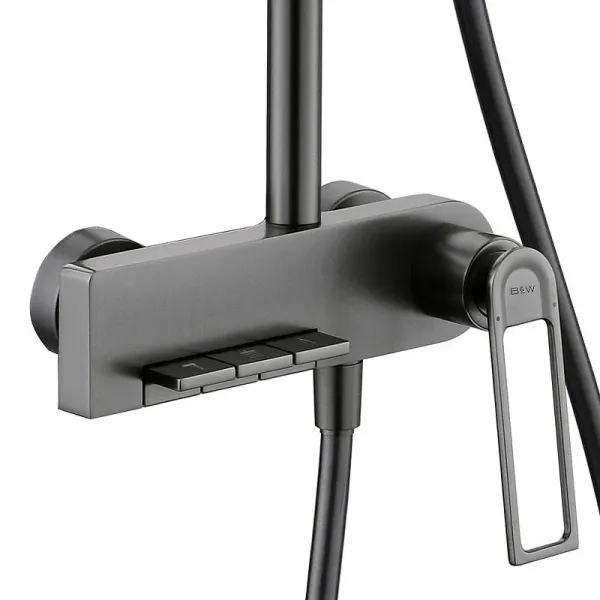 Душевая стойка Black&White Universe 9900MG оружейная сталь