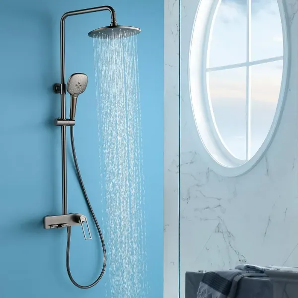 Душевая стойка Black&White Universe 9900MG оружейная сталь