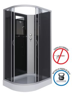 Душевая кабина Niagara NG-3512-14RBK 120x80см серебро/тонированное