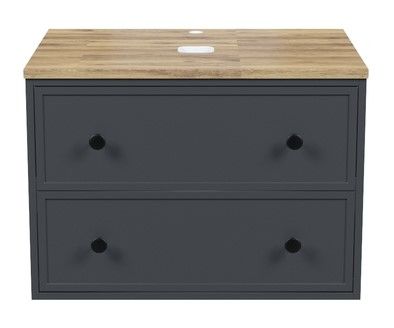 Тумба подвесная IDDIS Torr TOR70DBi95K со столешницей 70см тёмно-серый