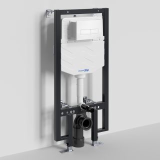 Система инсталляции для унитазов WasserKRAFT Vils 56TLT.010.ME.WH03 с кнопкой смыва белый