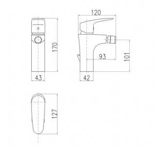 Смеситель для биде Rav Slezak Amur AM745.5K Хром