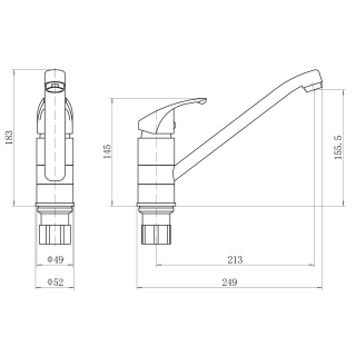Смеситель для кухни PLStart PL4515-8 белый