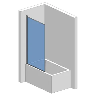 Шторка на ванну AQUAme AQM2859-9-L левая 90 см профиль чёрный матовый стекло прозрачное