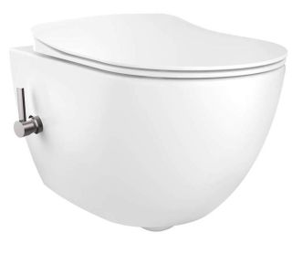 Подвесной унитаз с функцией биде Creavit Free FE322-34CB00E-0002 безободковый белый