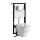 Система инсталляции с унитазом WasserKRAFT Vils 56TLT.010.ME.BN03.H001 кнопка смыва никель