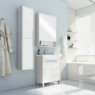 Зеркальный шкаф Акватон Рико 50см белый/ясень фабрик 1A212302RIB90 Зеркальный шкаф Акватон Рико 50см белый/ясень фабрик 1A212302RIB90