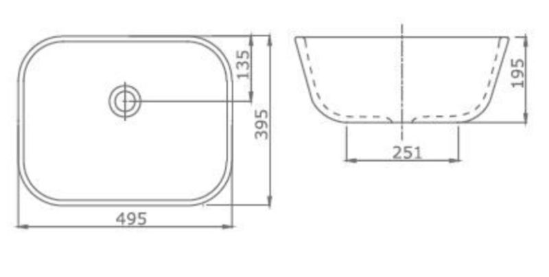 Раковина SSWW CL3003 495?395?195 Раковина SSWW CL3003 495?395?195
