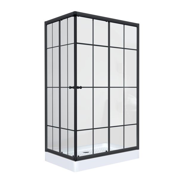 Душевой уголок Niagara Nova 120x80см чёрный NG-0120