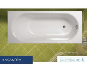 Акриловая ванна VagnerPlast Kasandra VPBA187KAS2X-04 180x70см белый