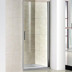 Душевая дверь в нишу Good Door Pandora DR-100-T-CH стекло прозрачное с рисунком Тростник