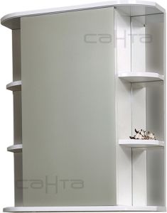 Зеркальный шкаф СанТа Герда 101044 65см фацет белый