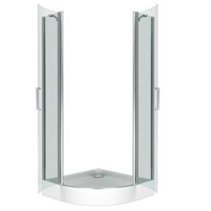 Душевой уголок Good Door Pandora R-100-T-CH стекло прозрачное с рисунком Тростник