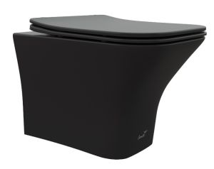 Подвесной унитаз Cerutti SPA Vettore Aria MB CT7506 безободковый чёрный матовый
