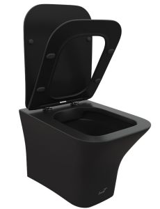 Подвесной унитаз Cerutti SPA Vettore Aria MB CT7506 безободковый чёрный матовый