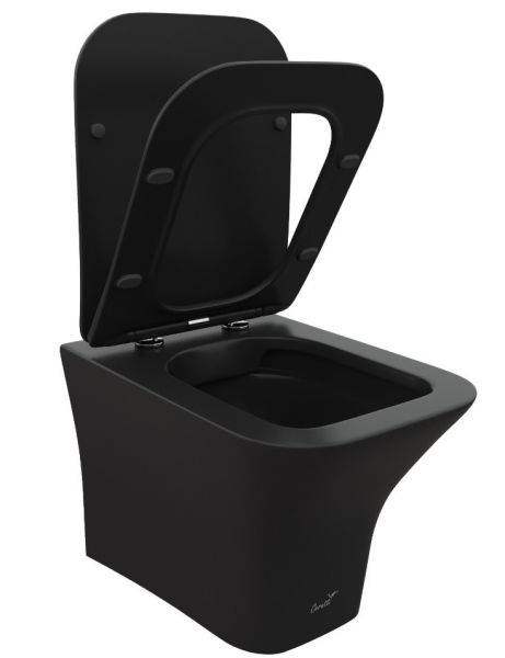 Подвесной унитаз Cerutti SPA Vettore Aria MB CT7506 безободковый чёрный матовый