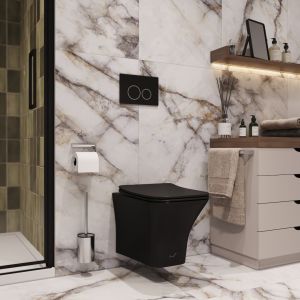 Подвесной унитаз Cerutti SPA Vettore Aria MB CT7506 безободковый чёрный матовый