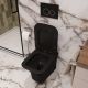 Подвесной унитаз Cerutti SPA Vettore Aria MB CT7506 безободковый чёрный матовый