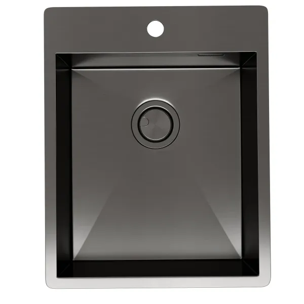 Мойка кухонная Reflexion Iseo 40-BL RX2240BL оружейная сталь