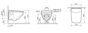 Унитаз подвесной Am.pm INSPIRE 2.0 CCC50A1700SC FlashClean с крышкой-биде