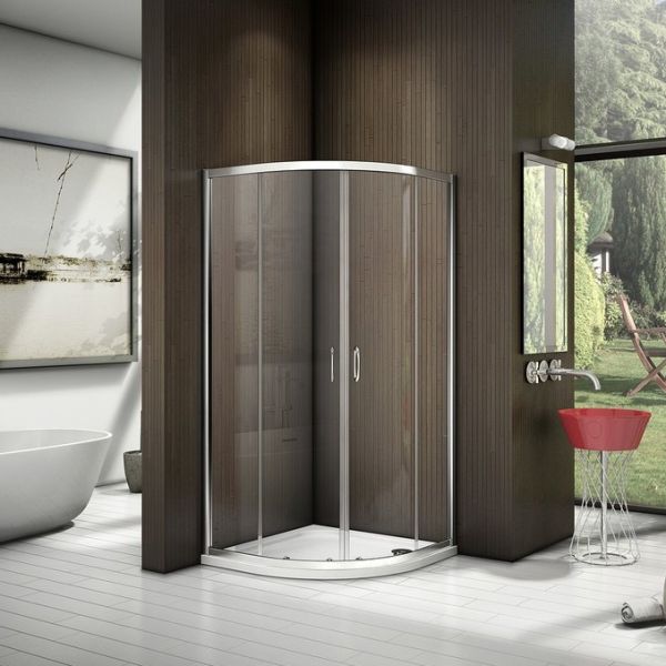 Душевой уголок Good Door Latte R-100-C-WE стекло прозрачное
