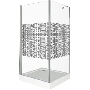 Душевой уголок Good Door Fantasy CR -80-F-CH стекло прозрачное с зеркальным рисунком Фэнтази