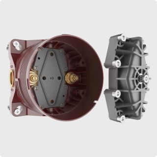 Встраиваемый смеситель-термостат на 2 источника AQUAme AQM8802CR хром