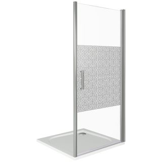 Душевая дверь в нишу Good Door Fantasy DR-100-F-CH стекло прозрачное с зеркальным рисунком Фэнтази Душевая дверь в нишу Good Door Fantasy DR-100-F-CH стекло прозрачное с зеркальным рисунком Фэнтази