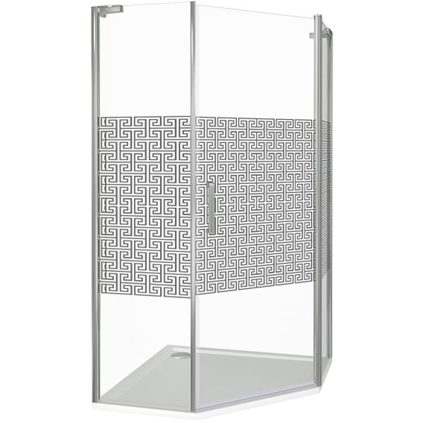 Душевой уголок Good Door Fantasy PNT-100-F-CH стекло прозрачное с зеркальным рисунком Фэнтази